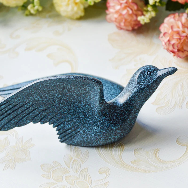 3D resin bird wall decorations three-dimensional wall stickers white gold bird statue living room TV sofa background wall art