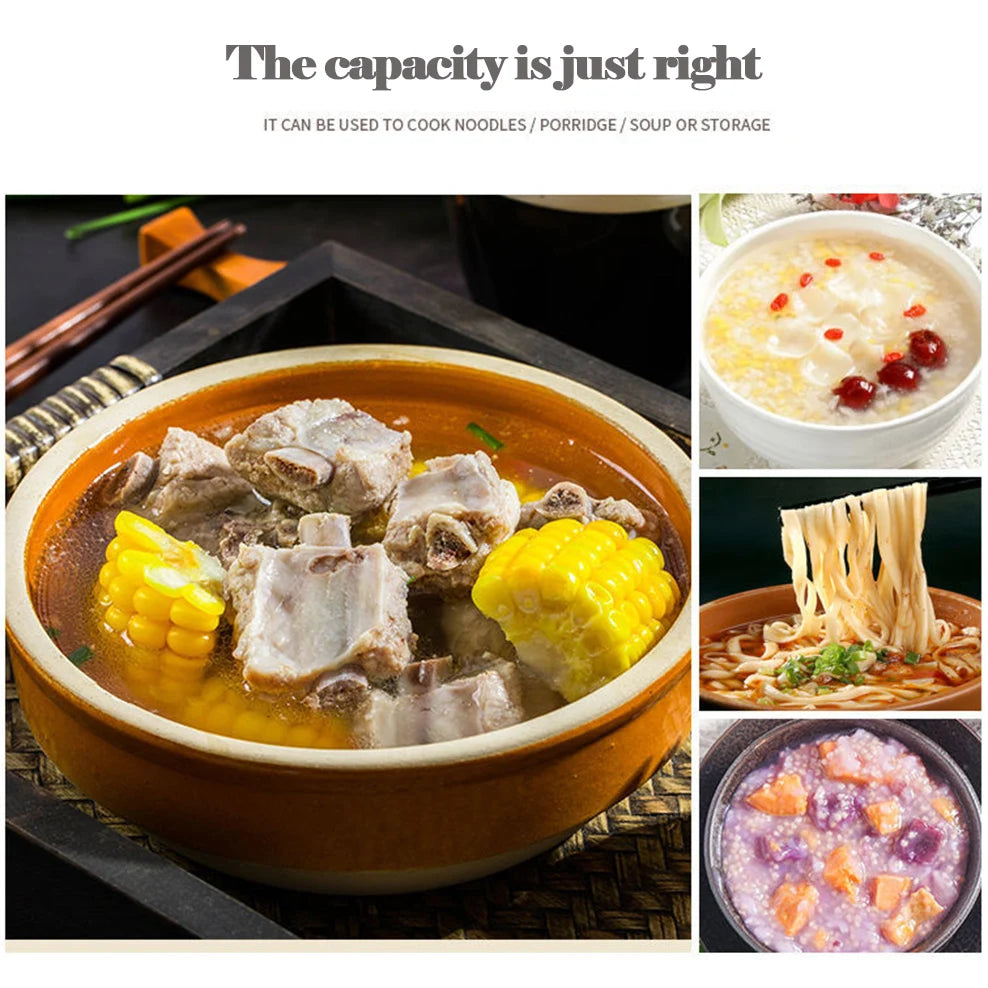 3L Enamel Pot High Style Porcelain Enameled Soup Pot Saucepan For Gas Induction Stewpan Multifunction Cooking Pot For Kitchen