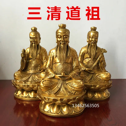 3P # 29CM large -TOP efficacious Protection Mascot thriving business Taoism God Primus TIAN ZUN Lord Lao Zi copper Buddha statue