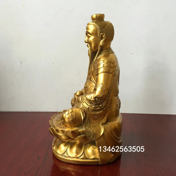 3P # 29CM large -TOP efficacious Protection Mascot thriving business Taoism God Primus TIAN ZUN Lord Lao Zi copper Buddha statue