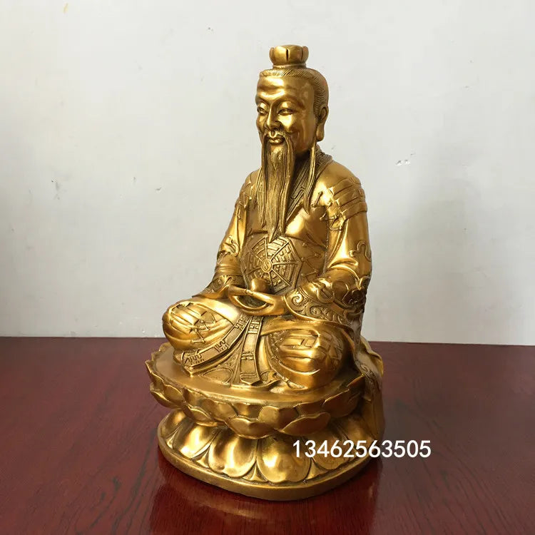 3P # 29CM large -TOP efficacious Protection Mascot thriving business Taoism God Primus TIAN ZUN Lord Lao Zi copper Buddha statue