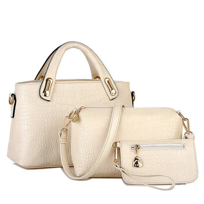 3PC Set For Luxury Handbags Women Handbag Shoulder s Tote Purse Leather Ladies Messenger Hobo Bag Beach Bolso Mujer
