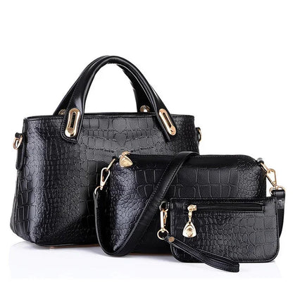 3PC Set For Luxury Handbags Women Handbag Shoulder s Tote Purse Leather Ladies Messenger Hobo Bag Beach Bolso Mujer