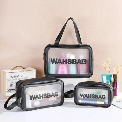 3PC/Set Portable Travel Wash Bag Transparent Waterproof Makeup Storage Pouch Large Capacity Cosmetic Organizer Beauty Women Case