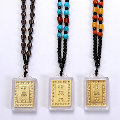 3PCS GOOD  Buddhist supplies Greco-Buddhist pocket travel efficacious Mascot  Buddhism Shurangama Mantra Pendant bless Amulet