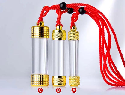 3PCS Scripture sutras Pendant bottle + A set Miniature sutras scripture