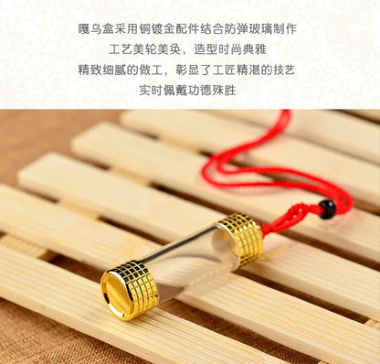 3PCS Scripture sutras Pendant bottle + A set Miniature sutras scripture