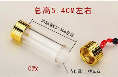 3PCS Scripture sutras Pendant bottle + A set Miniature sutras scripture