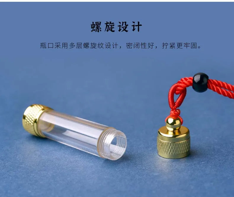 3PCS Scripture sutras Pendant bottle + A set Miniature sutras scripture