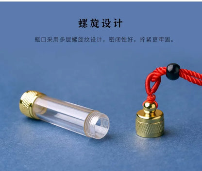 3PCS Scripture sutras Pendant bottle + A set Miniature sutras scripture