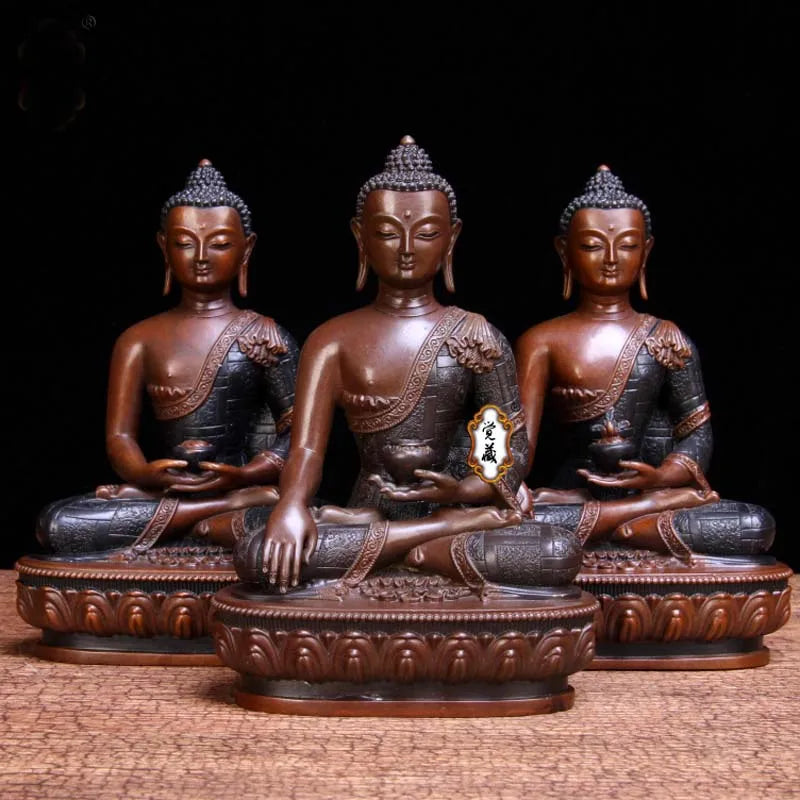 3PCS #TOP GOOD figure of Buddha HOME Talisman Protection # Tibetan Tantra Buddhism Phra Sompo Sambo Buddha brass statue
