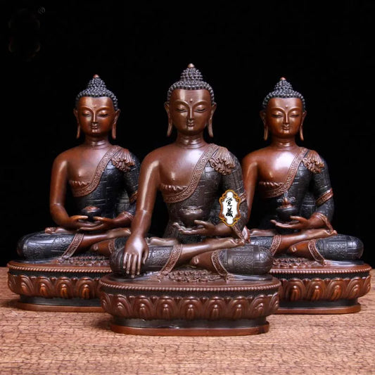 3PCS #TOP GOOD figure of Buddha HOME Talisman Protection # Tibetan Tantra Buddhism Phra Sompo Sambo Buddha brass statue