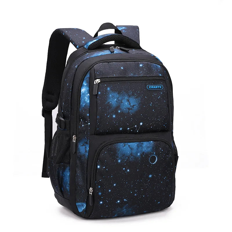 3Pcs Set Children's Backpacks Starry sky Pattern Student School Bag for Boys Waterproof School bag With Lunch bag Pencil Case