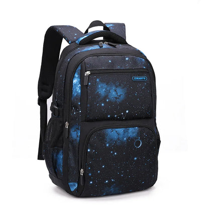 3Pcs Set Children's Backpacks Starry sky Pattern Student School Bag for Boys Waterproof School bag With Lunch bag Pencil Case