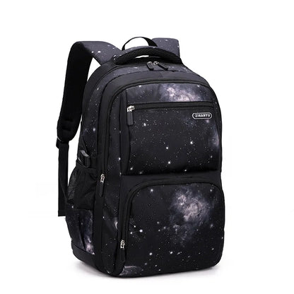 3Pcs Set Children's Backpacks Starry sky Pattern Student School Bag for Boys Waterproof School bag With Lunch bag Pencil Case