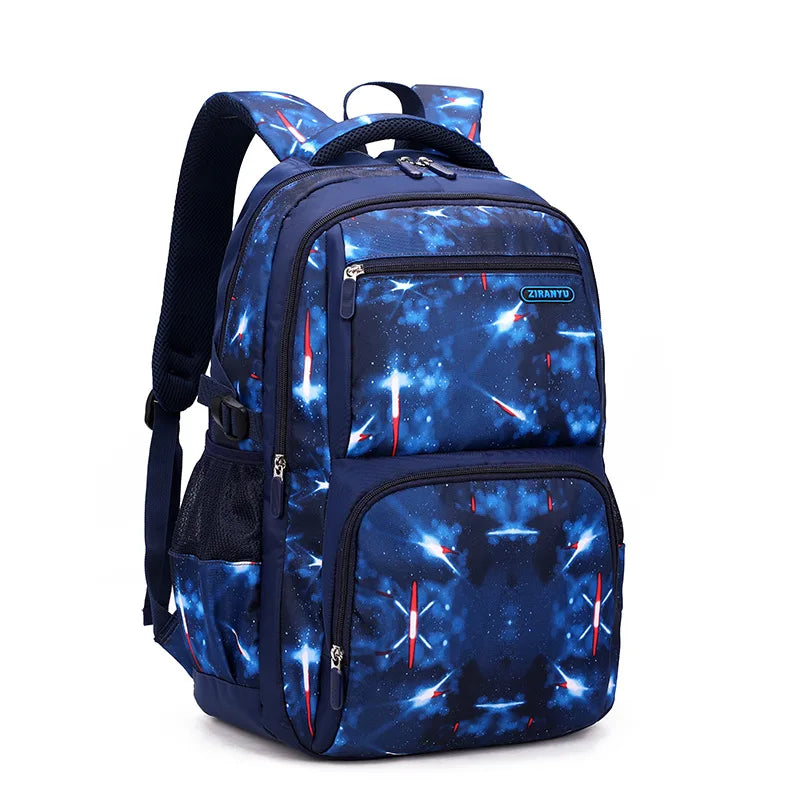3Pcs Set Children's Backpacks Starry sky Pattern Student School Bag for Boys Waterproof School bag With Lunch bag Pencil Case