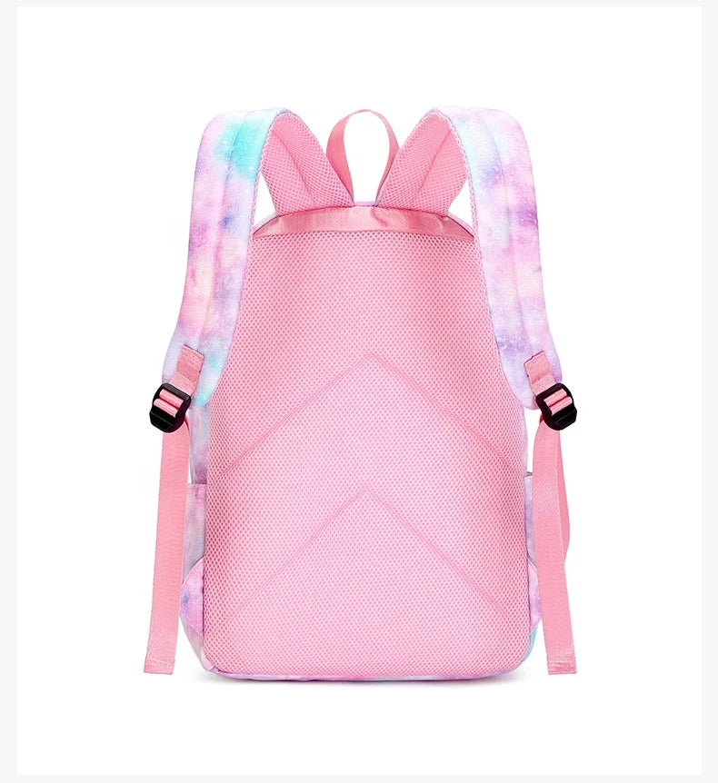 3Pcs/Set Schoolbag Backpack Colorful Bag Boys Girls School bags Teenager with Lunch Bag Travel Mochilas