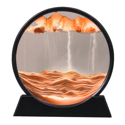 3d Hourglass Deep Sea Sandscape Artistic Round Glass Quicksand Painting Dynamic Hourglass Moving Sand Art Home Decor Decoration