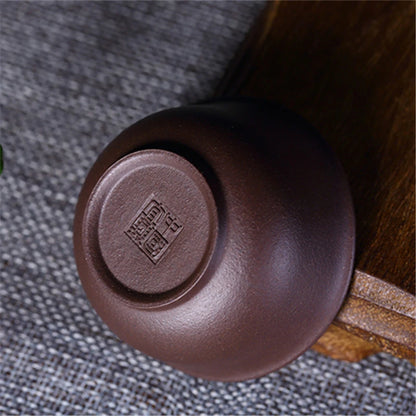 3pcs. 40cc tea cup Upscale authentic yixing zisha handmade cup of tea hand carved cup real yixing zisha purple clay tea cups