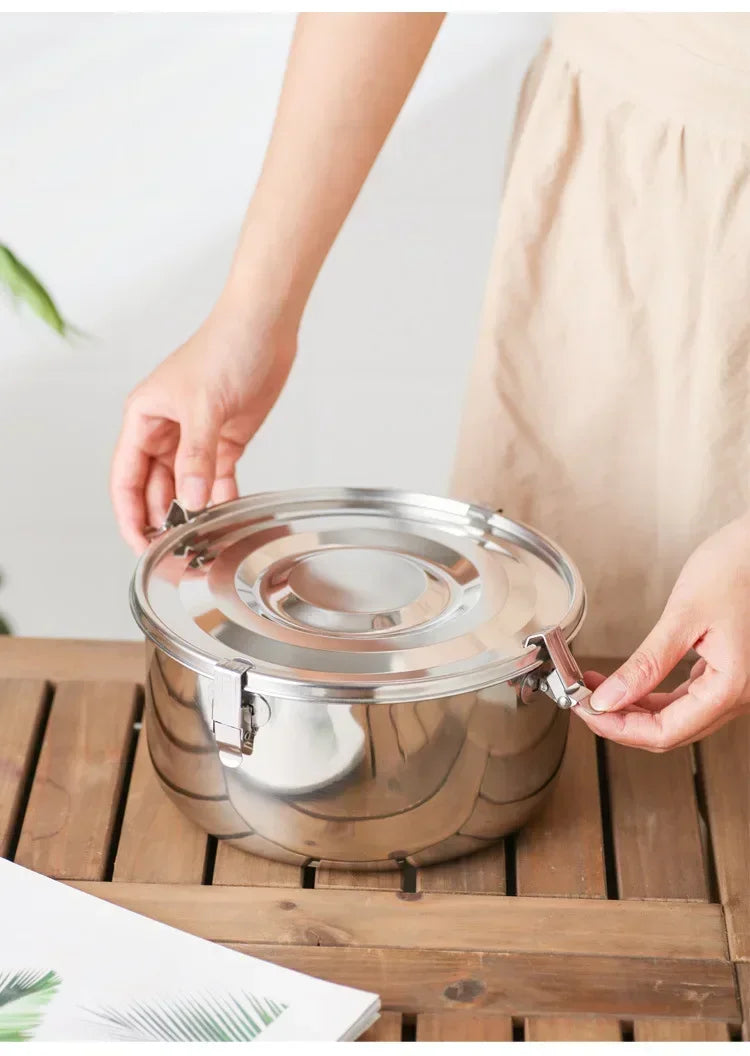 3pcs/5pcs 304 Stainlesss Steel Leak Proof outdoor Picnic Box Set Lunch Box with Lid Bento Box Food Storage Containers Tableware