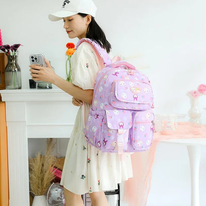 3pcs Primary School Students Schoolbag Boys and Girls Cartoon Bookbag Waterproof Backpack With Pencil Case and Lunch Bag