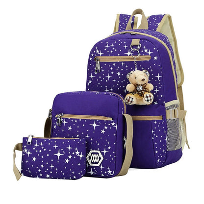 3pcs School Bags For Teenagers Girls Children School Backpacks Students Kids SchoolBag Set Travel Bag Rucksacks Mochila