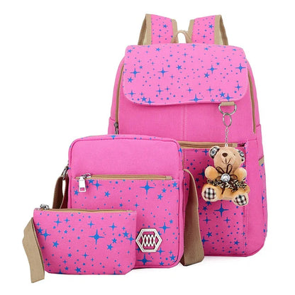 3pcs School Bags For Teenagers Girls Children School Backpacks Students Kids SchoolBag Set Travel Bag Rucksacks Mochila