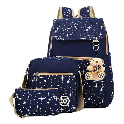 3pcs School Bags For Teenagers Girls Children School Backpacks Students Kids SchoolBag Set Travel Bag Rucksacks Mochila