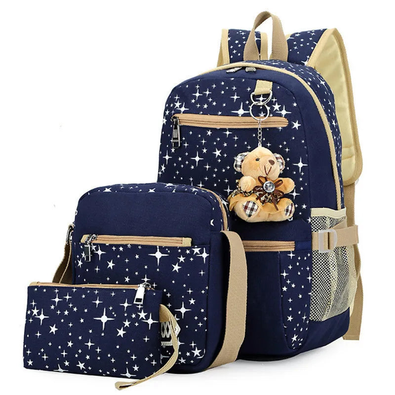 3pcs School Bags For Teenagers Girls Children School Backpacks Students Kids SchoolBag Set Travel Bag Rucksacks Mochila