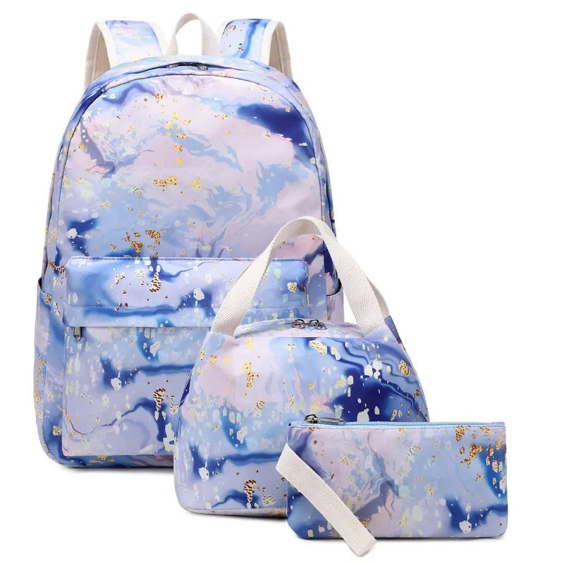 3pcs School Bags for Teenagers Girls School Backpack Set Backpack Cute Book Bag Waterproof School bag With Lunch bag Pencil case