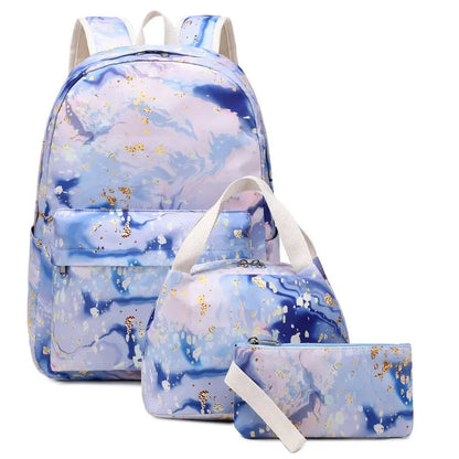 3pcs School Bags for Teenagers Girls School Backpack Set Backpack Cute Book Bag Waterproof School bag With Lunch bag Pencil case