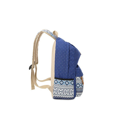 3pcs/Set Fashion Canvas Backpacks Female School bags for Teenagers Girls Laptop Rucksack Backpack Women's Travel Bag