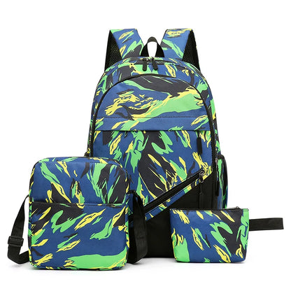 3pcs/set Male backpacks high school bags for women 2022 boys one shoulder big student travel backpack men schoolbag sac mochila