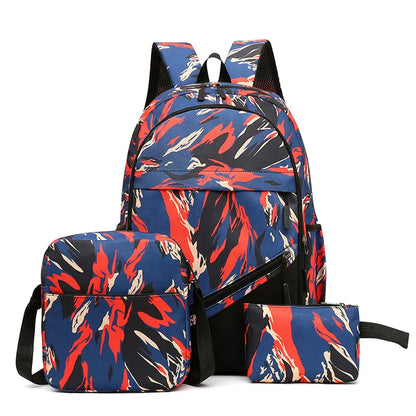 3pcs/set Male backpacks high school bags for women 2022 boys one shoulder big student travel backpack men schoolbag sac mochila