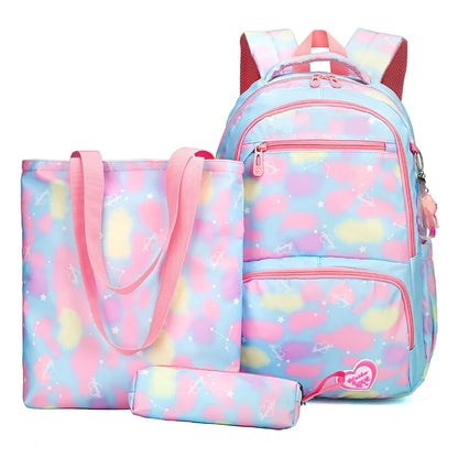 3pcs/set Printing School Bags Backpacks Schoolbag Fashion Kids Lovely Backpack For Children Girls School bag Student Mochila sac
