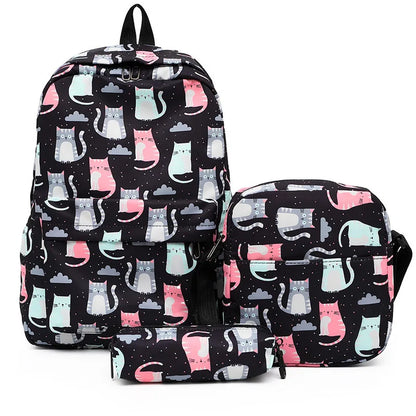 3pcs/set Printing School Bags Backpacks Schoolbag Fashion Kids Lovely Backpack For Children Girls School bag Student Mochila sac
