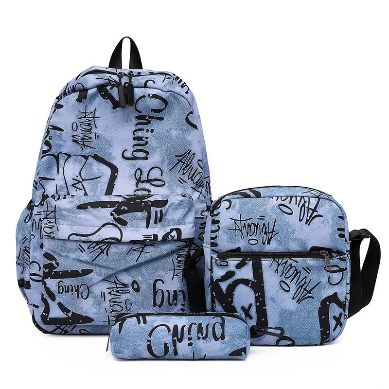 3pcs/set Printing School Bags Backpacks Schoolbag Fashion Kids Lovely Backpack For Children Girls School bag Student Mochila sac