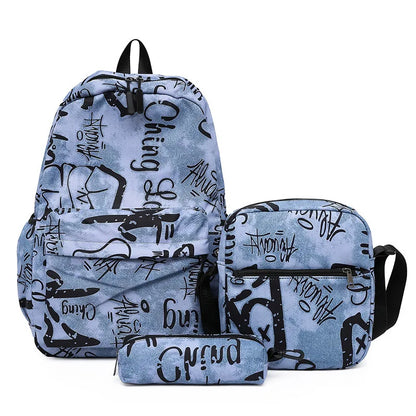 3pcs/set Printing School Bags Backpacks Schoolbag Fashion Kids Lovely Backpack For Children Girls School bag Student Mochila sac