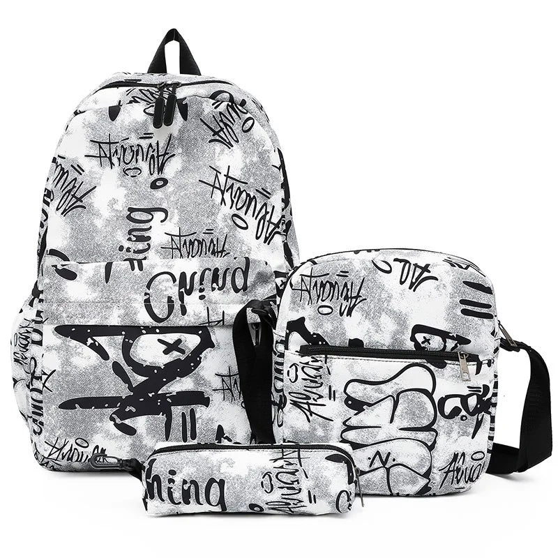 3pcs/set Printing School Bags Backpacks Schoolbag Fashion Kids Lovely Backpack For Children Girls School bag Student Mochila sac