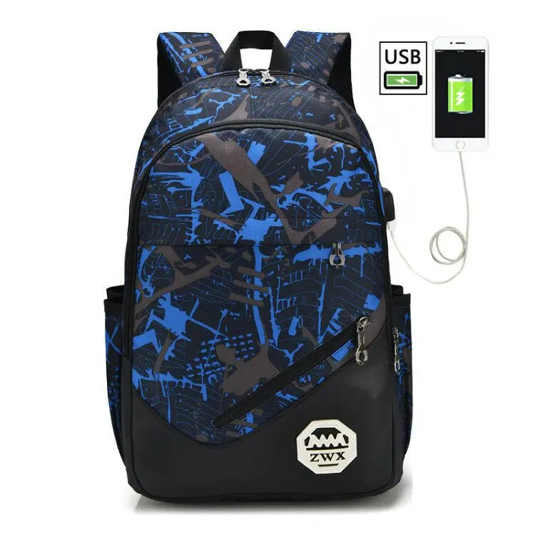 3pcs/set School Backpack For Teenagers Boys School Bags Fashion Children Waterproof Students Backpack Kids Mochila Escolar