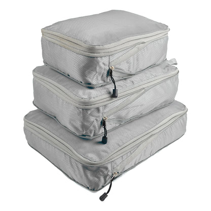 3pcs/set With Compression Portable Holiday Nylon Travel Waterproof Wear Resistant Storage Bag Packing Cube For Suitcase