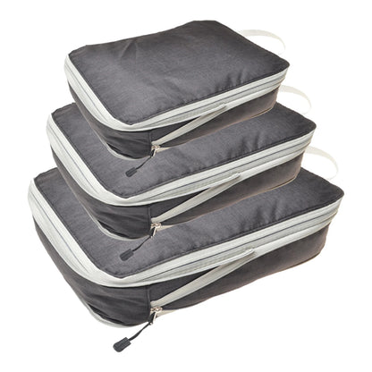 3pcs/set With Compression Portable Holiday Nylon Travel Waterproof Wear Resistant Storage Bag Packing Cube For Suitcase