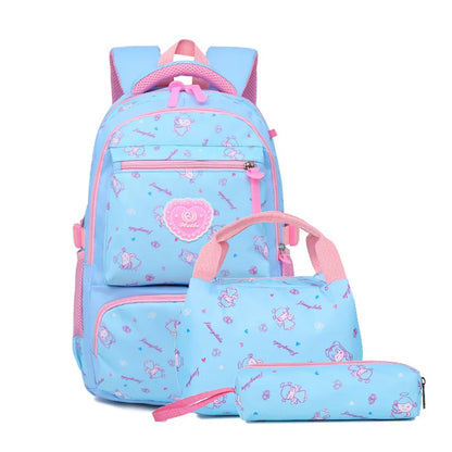3pcs/set children school bags girls orthopedic schoolbags kids princess backpack primary school backpacks Pencil case mochila