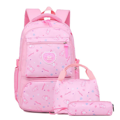 3pcs/set children school bags girls orthopedic schoolbags kids princess backpack primary school backpacks Pencil case mochila