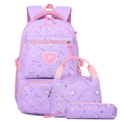 3pcs/set children school bags girls orthopedic schoolbags kids princess backpack primary school backpacks Pencil case mochila