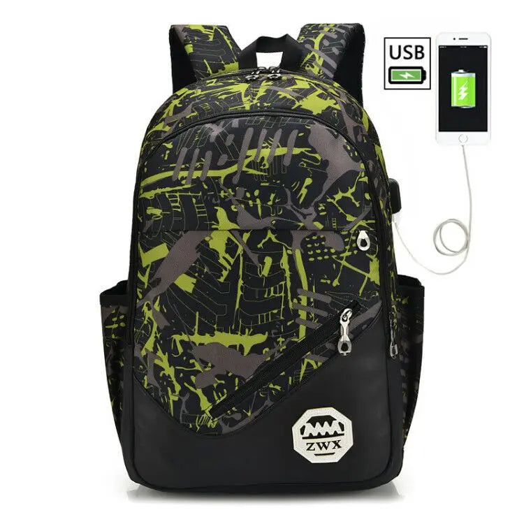 3pcs/set school Backpack school bags Rucksack for Boys Daily Bagpack teenagers Laptop schoolbag Teens Travel School Knapsack
