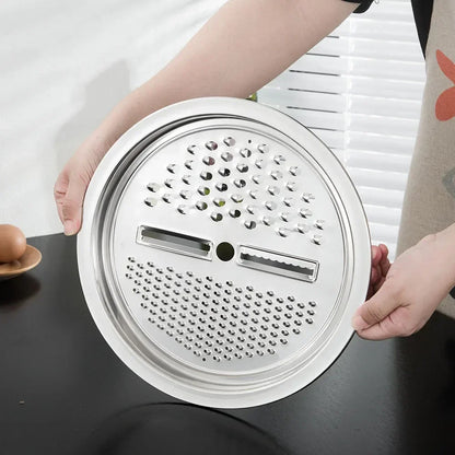 3pcs stainless steel pot vegetable cutter slicer drain basket sieve Colanders Kitchen Tool grater strainer Rice Washing Filter