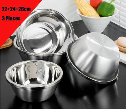 3pcs stainless steel pot vegetable cutter slicer drain basket sieve Colanders Kitchen Tool grater strainer Rice Washing Filter