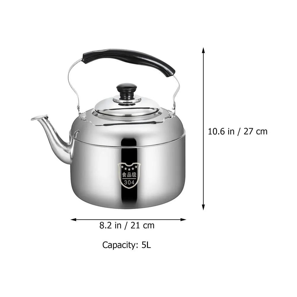 4/5/6L Tea Kettle Stovetop Whistling Teapot Stove Top Whistling Tea Kettle Stainless Steel Teapot Large Capacity Tea Kettle Pot