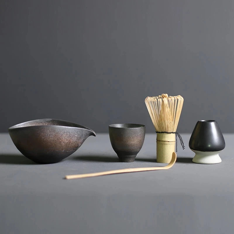4/5pcs/set Japanese Tea Matcha Brush Baiben Tea Combination of Song Dynasty Tea Ordering Tools Matcha Beater Set